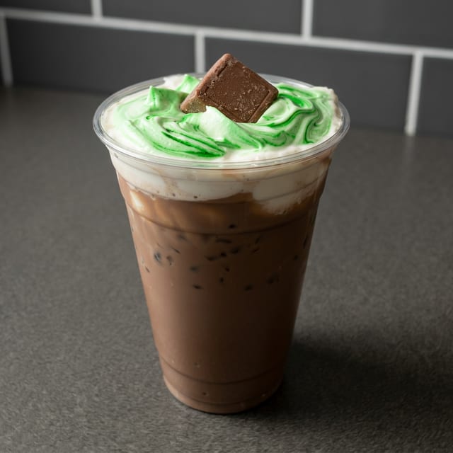 Dubai Chocolate Pistachio Latte, Hot or Iced.